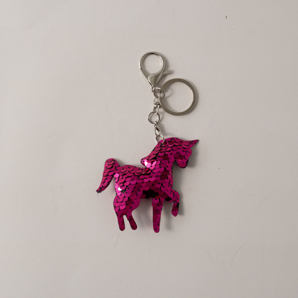 Keychain Sequin Unicorn - BRIGHT PINK